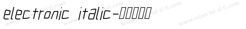 electronic italic字体转换